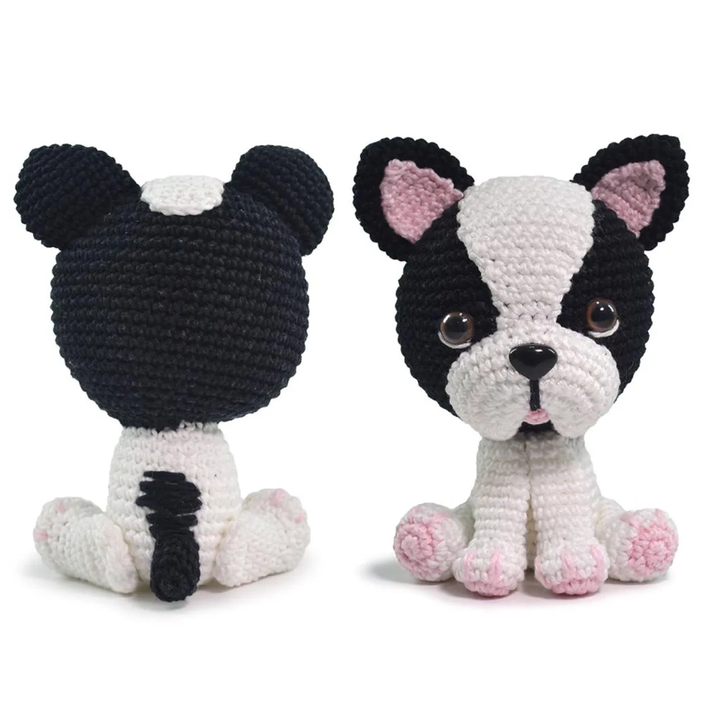 Kit Amigurumi Cães e Gatos Círculo Cor 2 Buldog francês