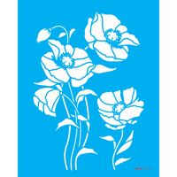 Stencil OPA 20x25 3810 Flor Papoulas I