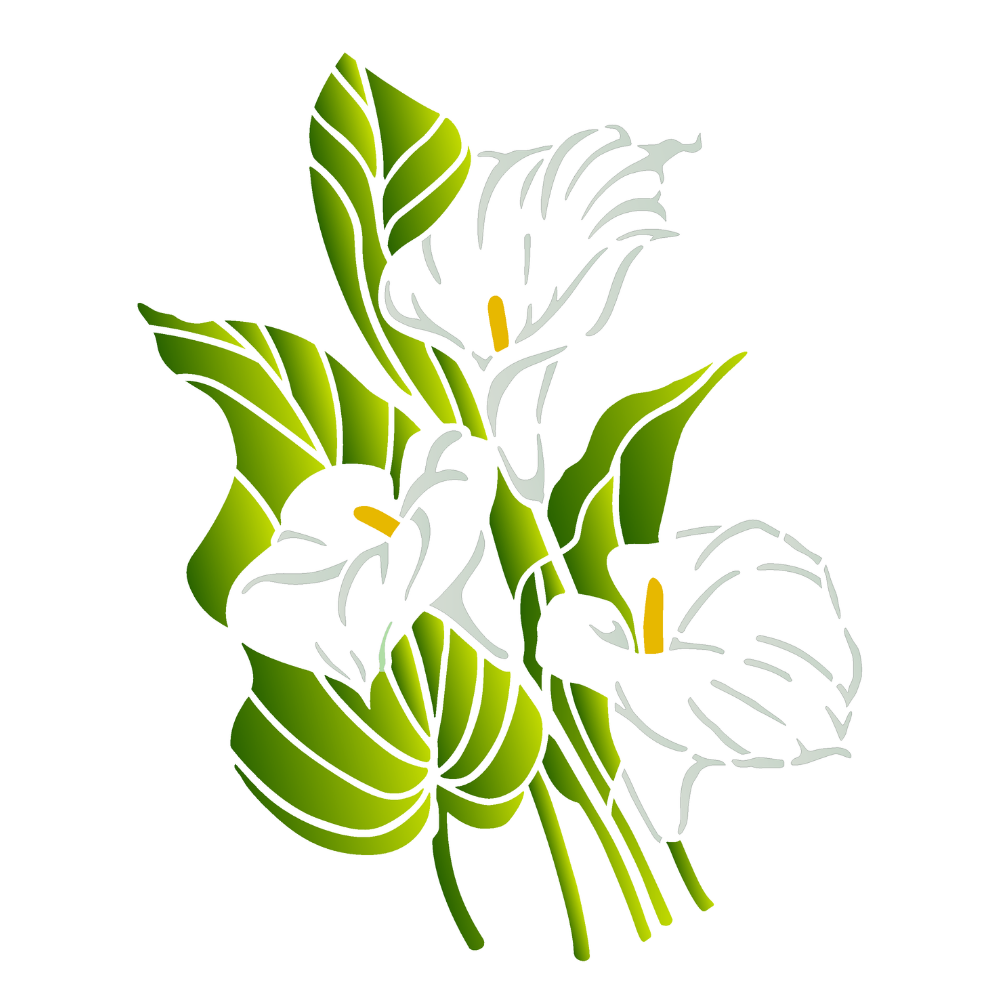 Stencil OPA 20x25 3800 Flor Sombra Copo de Leite