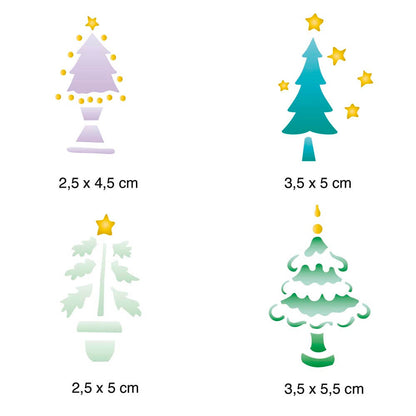 Stencil Litoarte 17x6,5 STNP-001 Natal Pinheiro