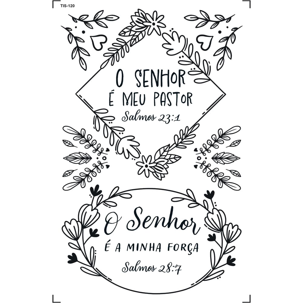 Transfer de Imagem 9,8x15cm TIS-120 O Senhor é meu Pastor