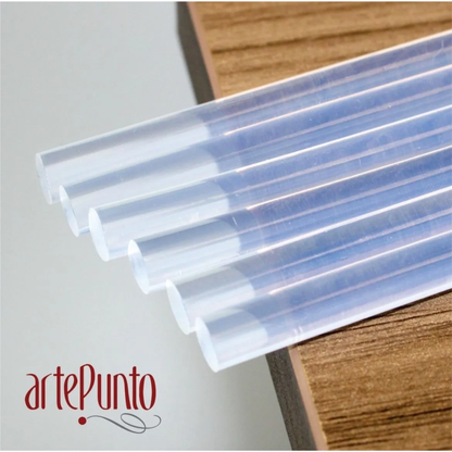 Kit 10 Bastões de Cola Quente 7mm x 30cm Transparente