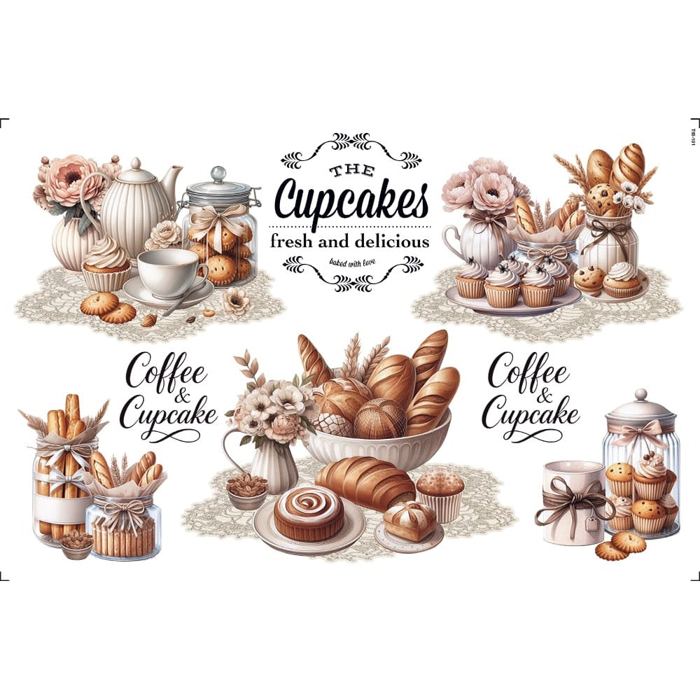 Transfer de Imagem 19,5x29,5cm TIB-101 Coffe e Cupcake