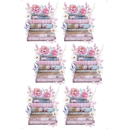 Transfer de Imagem Litoarte 19,5x29,5cm TIB-069 Livros