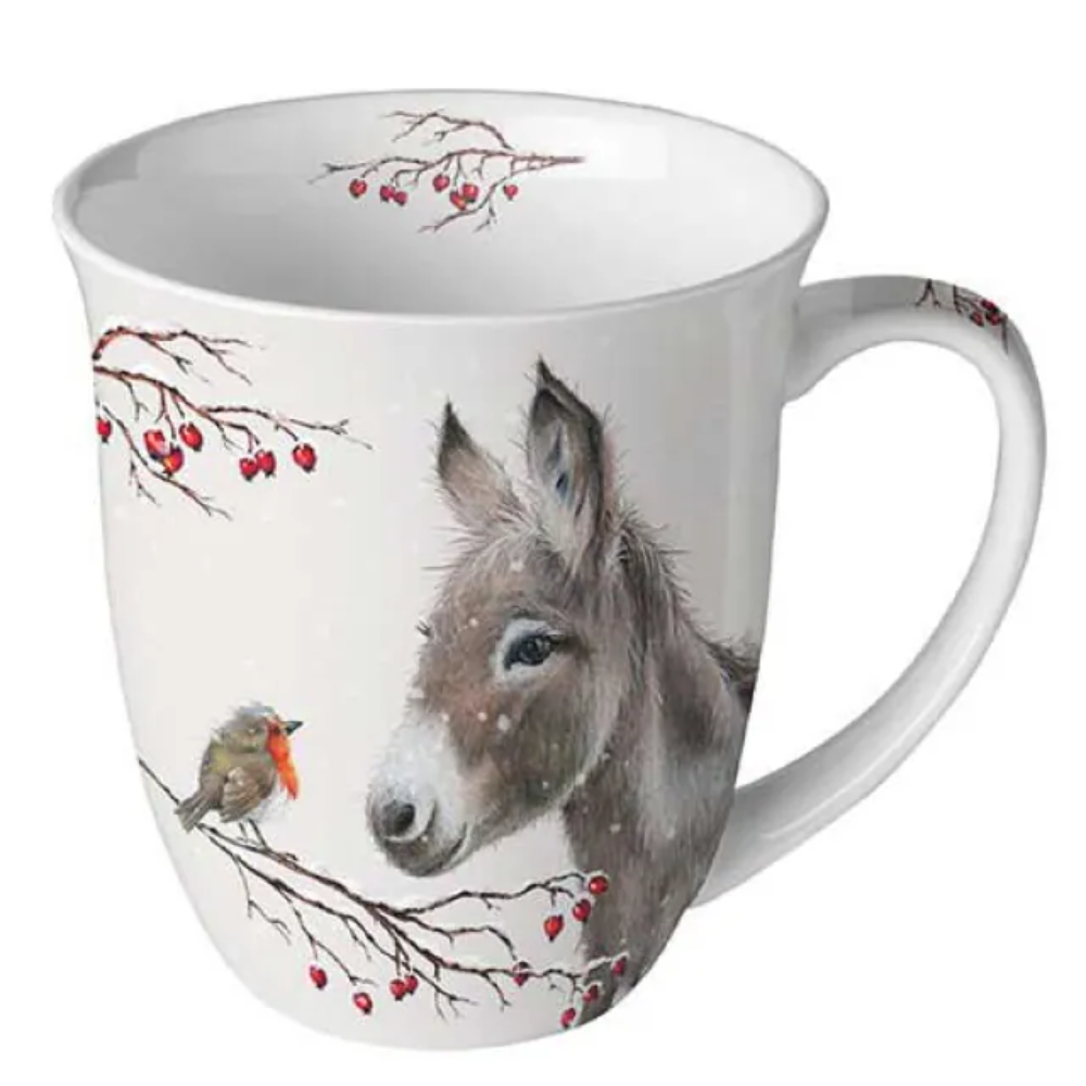 Guardanapo de Papel Decoupage 33x33 Natal Donkey and Robin 33320100