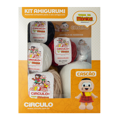 Kit Amigurumi Turma da Mônica Círculo Cor 05 Cascão