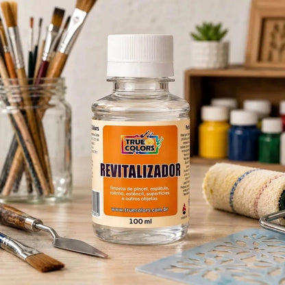 Revitalizador True Colors 100ml para Limpeza de Pincéis e Acessórios