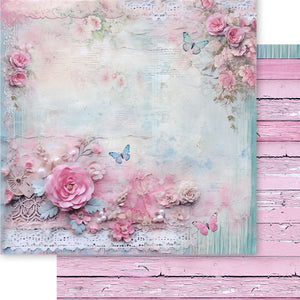Papel Scrapbook Litoarte SD-1387 Chabby Chic 30,5x30,5cm