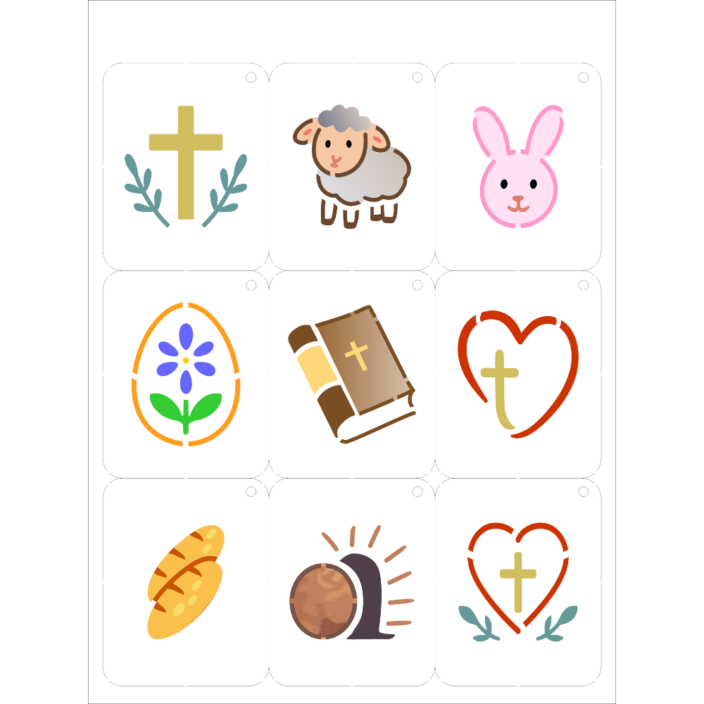 Stencil OPA 15x20 3769 Chaveirinho Páscoa I