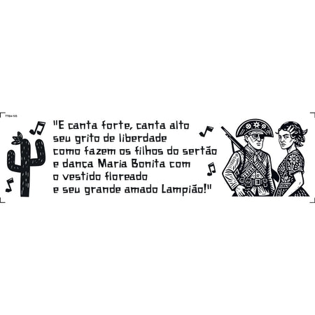 Transfer Têxtil 24x7cm TTB4-105 Barrado Amado Lampião