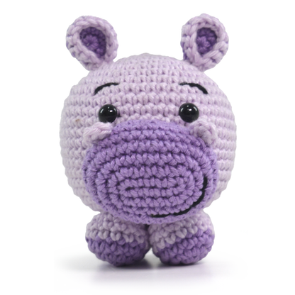 Kit Meu Primeiro Amigurumi Bicho Bola 2 Cor 04 Hipopotamo Nina