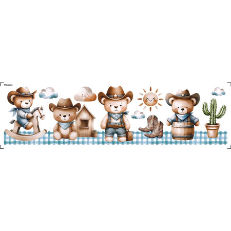 Transfer Têxtil 24x7cm TTB4-053 Barrado Garoto Cowboy
