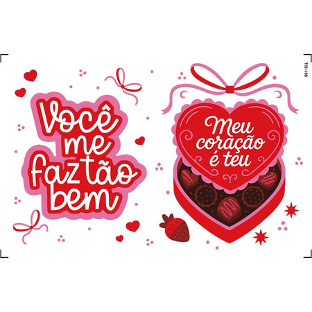 Transfer de Imagem 9,8x15cm TIS-166 Corações