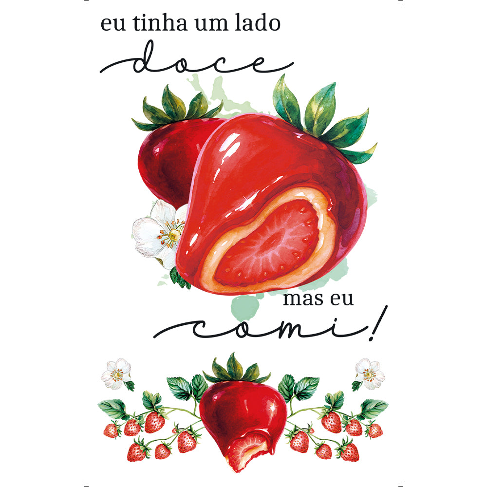 Transfer de Imagem Litoarte 9,8x15cm TIS-108 Fruta Morango do Amor