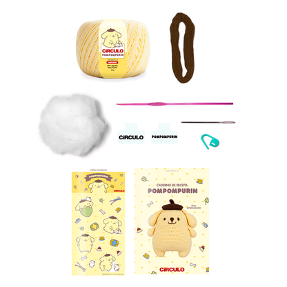 Kit Amigurumi Hello Kitty and Friends Círculo Cor 09 Pompompurin