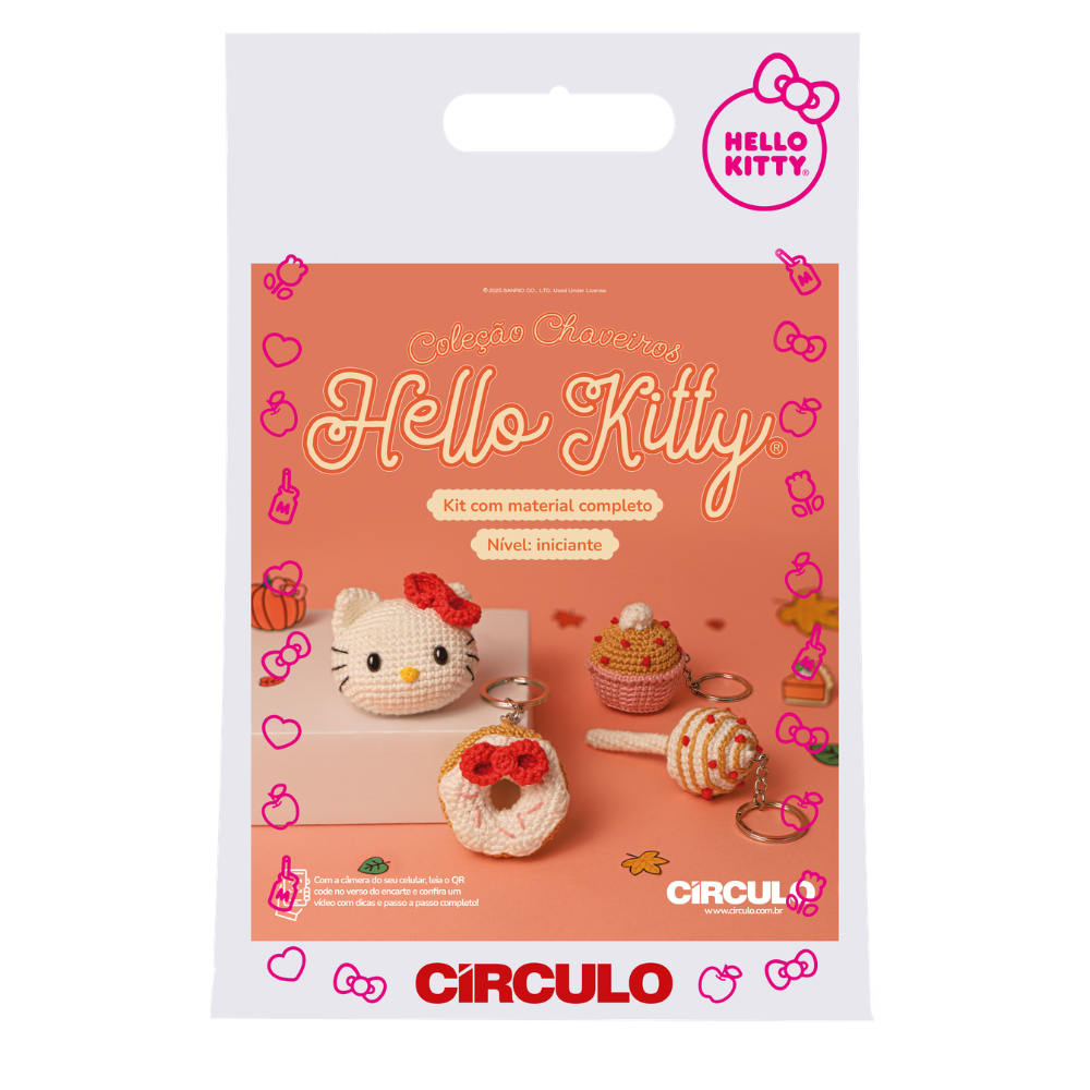 Kit Chaveiros Hello Kitty Círculo Cor 01 Doçura