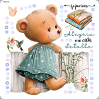 Transfer Têxtil Litoarte 13,5x13,5cm TTQ4-101 Alegria em cada Detalhe