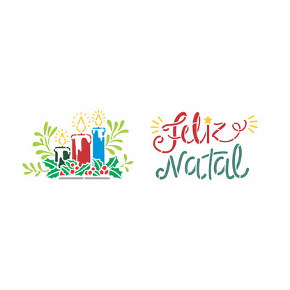 Stencil OPA 10x30 3841 Natal Velas Natalinas
