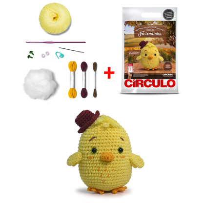 Kit Amigurumi Fazendinha Círculo Cor 03 Pintinho