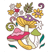 Transfer Têxtil Litoarte 24x20cm TTR4-021 Cogumelos Clean