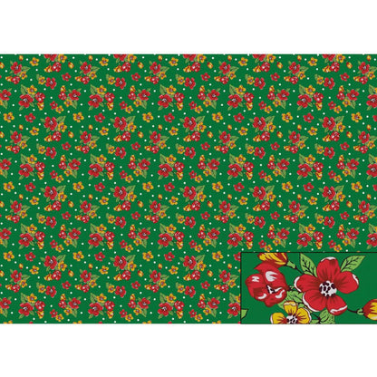 Papel Seda Litoarte PSL-048 Chita Fundo Verde 67,5x46cm