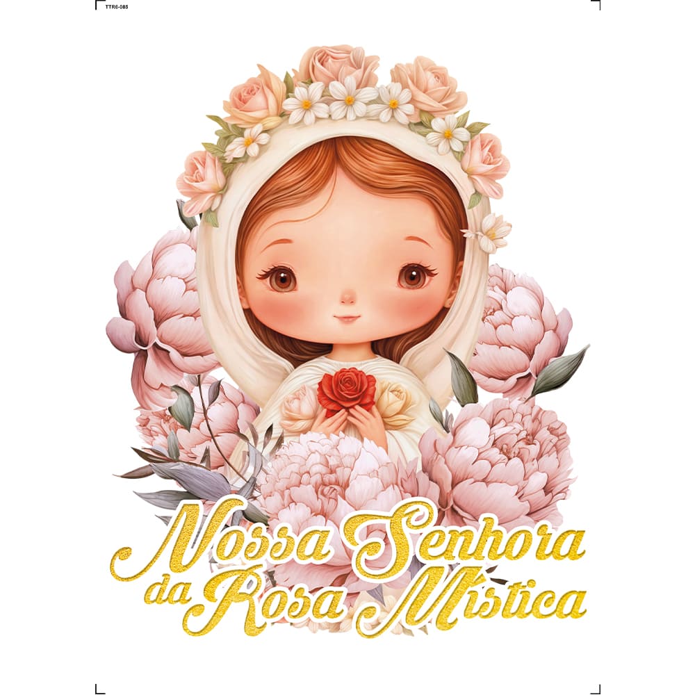 Transfer Têxtil 20x27,5cm TTR6-085 Nossa Senhora da Rosa Mística