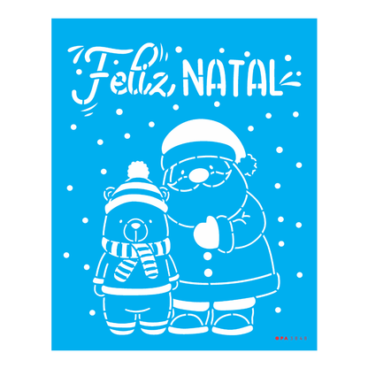 Stencil OPA 20x25 3848 Natal Papai Noel Amigo