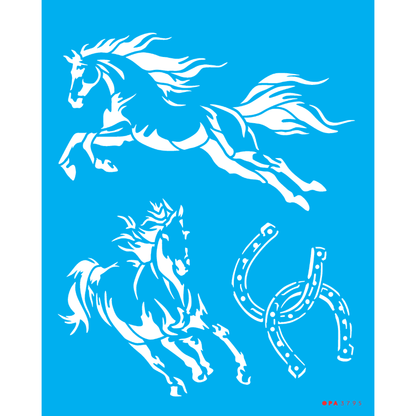 Stencil OPA 20x25 3795 Animais Cavalos