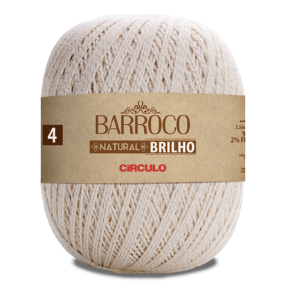 Barbante Barroco Círculo Natural Brilho 4 com 400g e 433m
