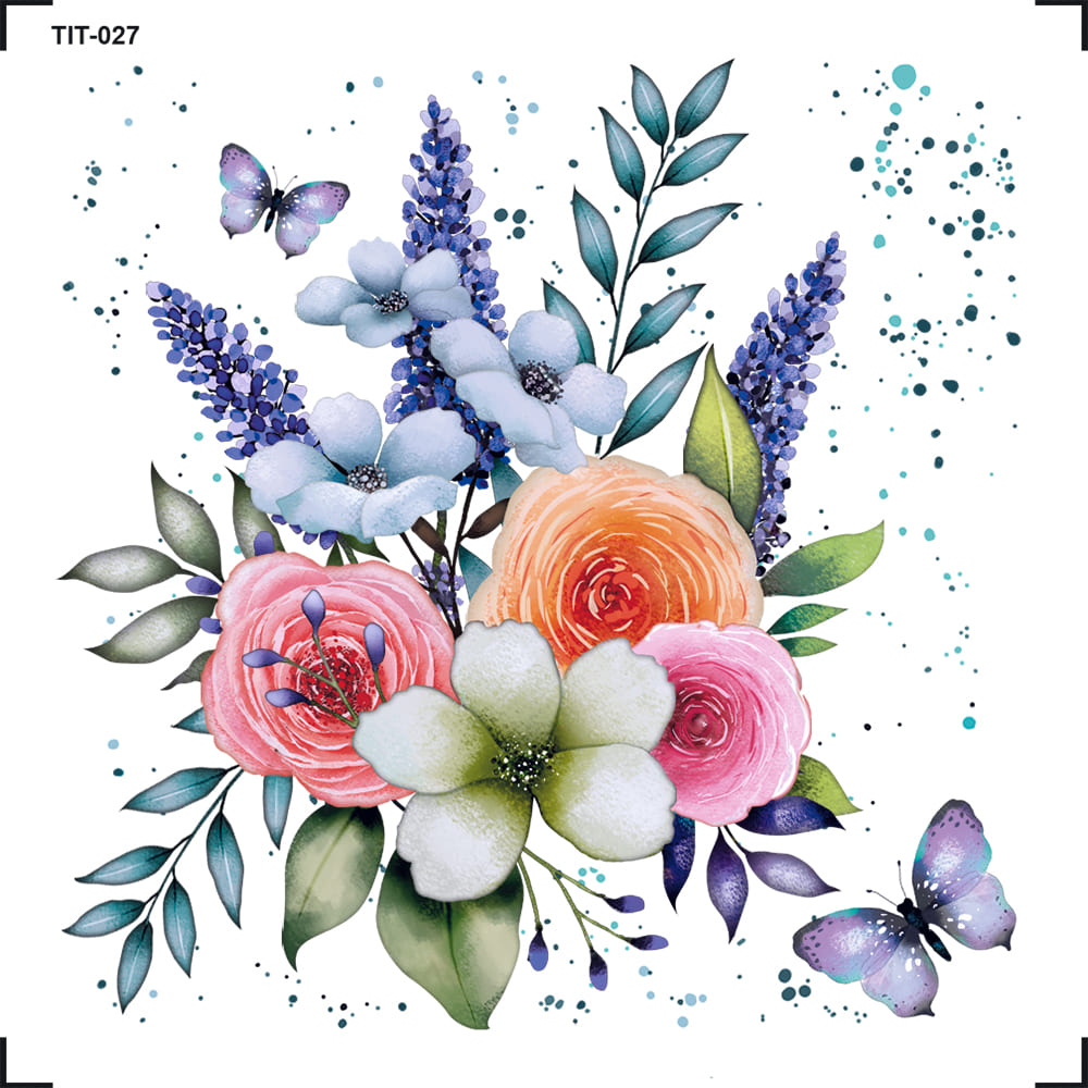 Transfer de Imagem 8x8cm TIT-027 Flores