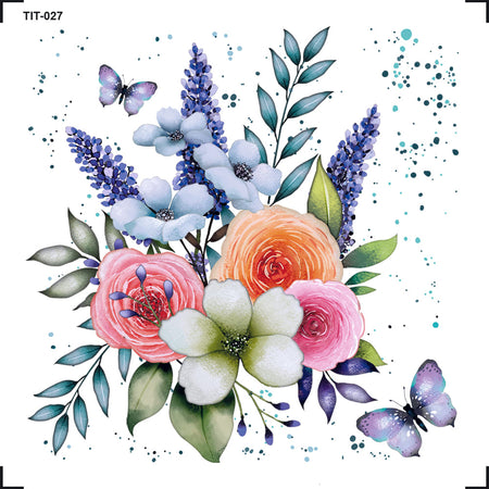 Transfer de Imagem 8x8cm TIT-027 Flores