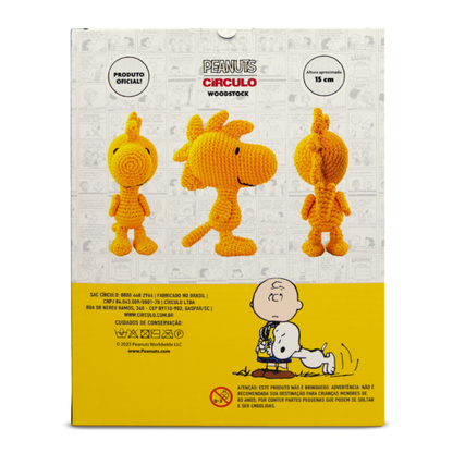 Kit Amigurumi Snoopy and Peanuts Círculo Cor 02 Woodstock