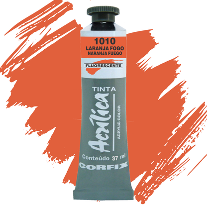 Tinta Acrílica Fluorescente Corfix Bisnaga 20ml