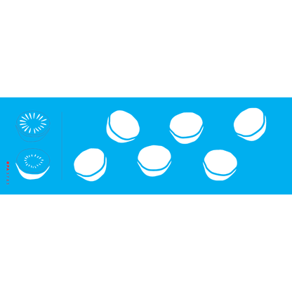 Stencil OPA 10x30 3783 Feirinha Estamparia Frutas Kiwis