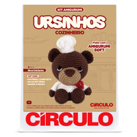 Kit Amigurumi Ursinhos Soft Círculo Cor 01 Cozinheiro