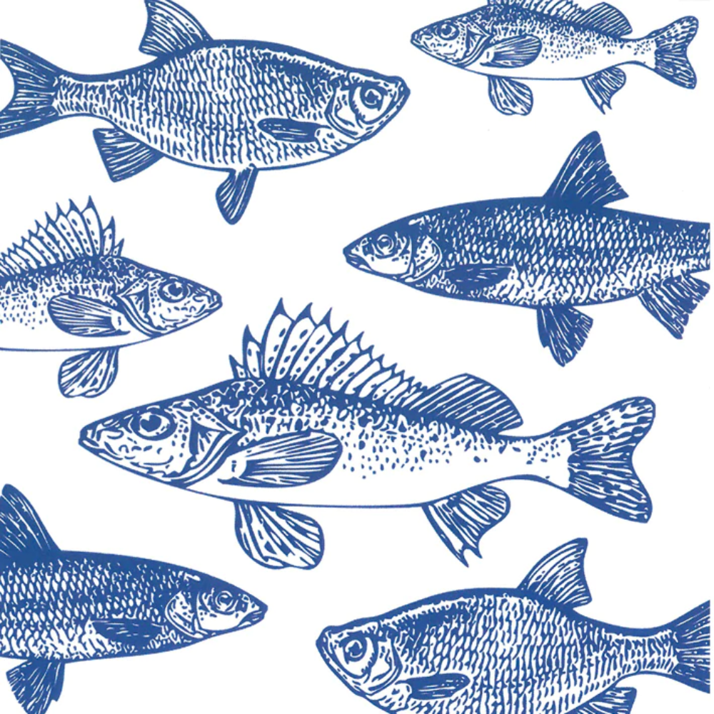 Guardanapo de Papel Decoupage 33x33 PPD Graphic Fishes Marine 1331203