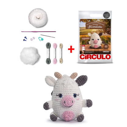 Kit Amigurumi Fazendinha Círculo Cor 05 Vaquinha