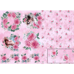 Papel Seda Litoarte PSL-041 Rosas e Damas 67,5x46cm