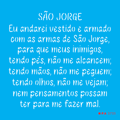 Stencil OPA 14x14 3735 Religião Oração São Jorge