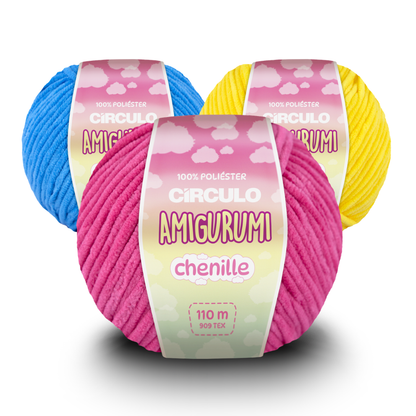 Fio Amigurumi Chenille Circulo 100g com 110m