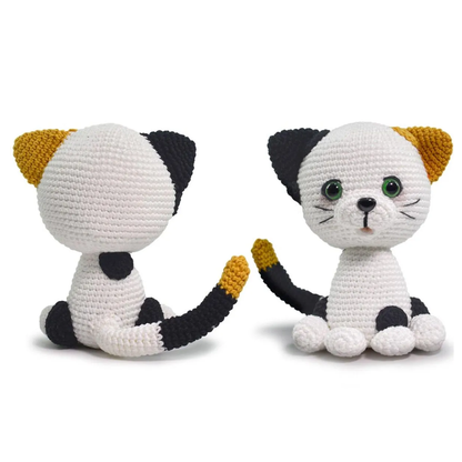 Kit Amigurumi Cães e Gatos Círculo Cor 6 Gato Malhado