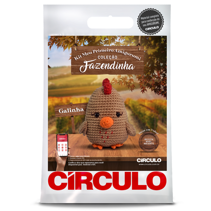 Kit Amigurumi Fazendinha Círculo Cor 02 Galinha