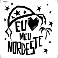 Transfer de Imagem 8x8cm TIT-060 Eu Amo meu Nordeste