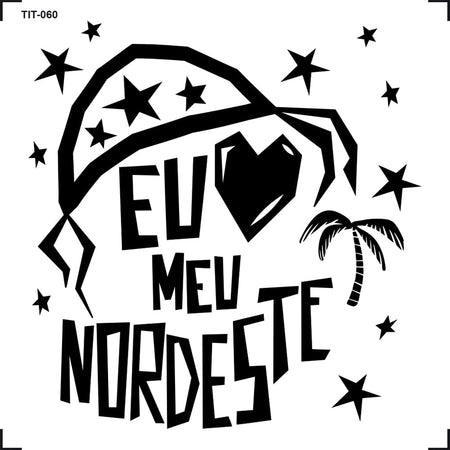 Transfer de Imagem 8x8cm TIT-060 Eu Amo meu Nordeste