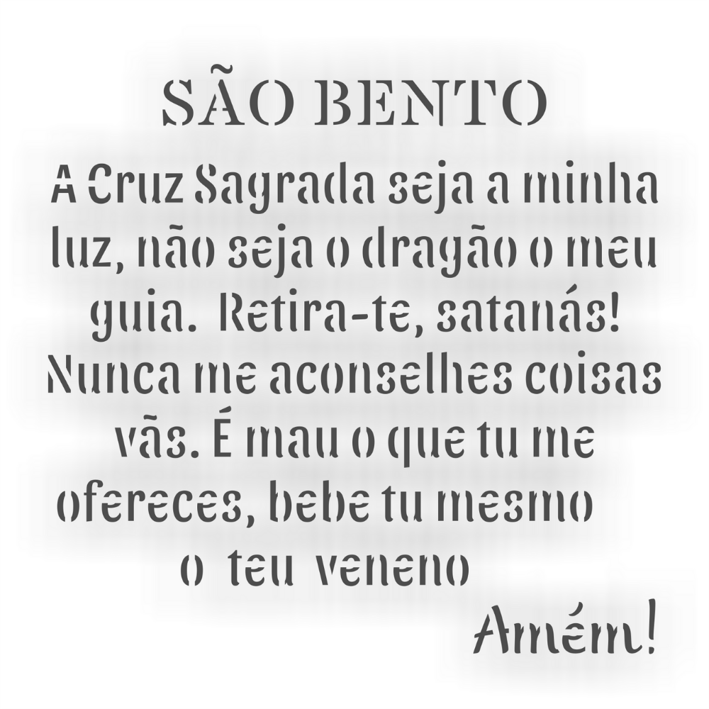 Stencil OPA 14x14 3733 Religião Oração São Bento