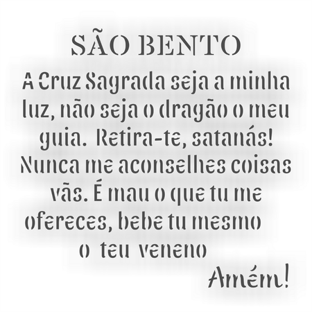 Stencil OPA 14x14 3733 Religião Oração São Bento