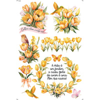 Transfer de imagem Litoarte 19,5x29,5 TIB-088 A vida é um Jardim