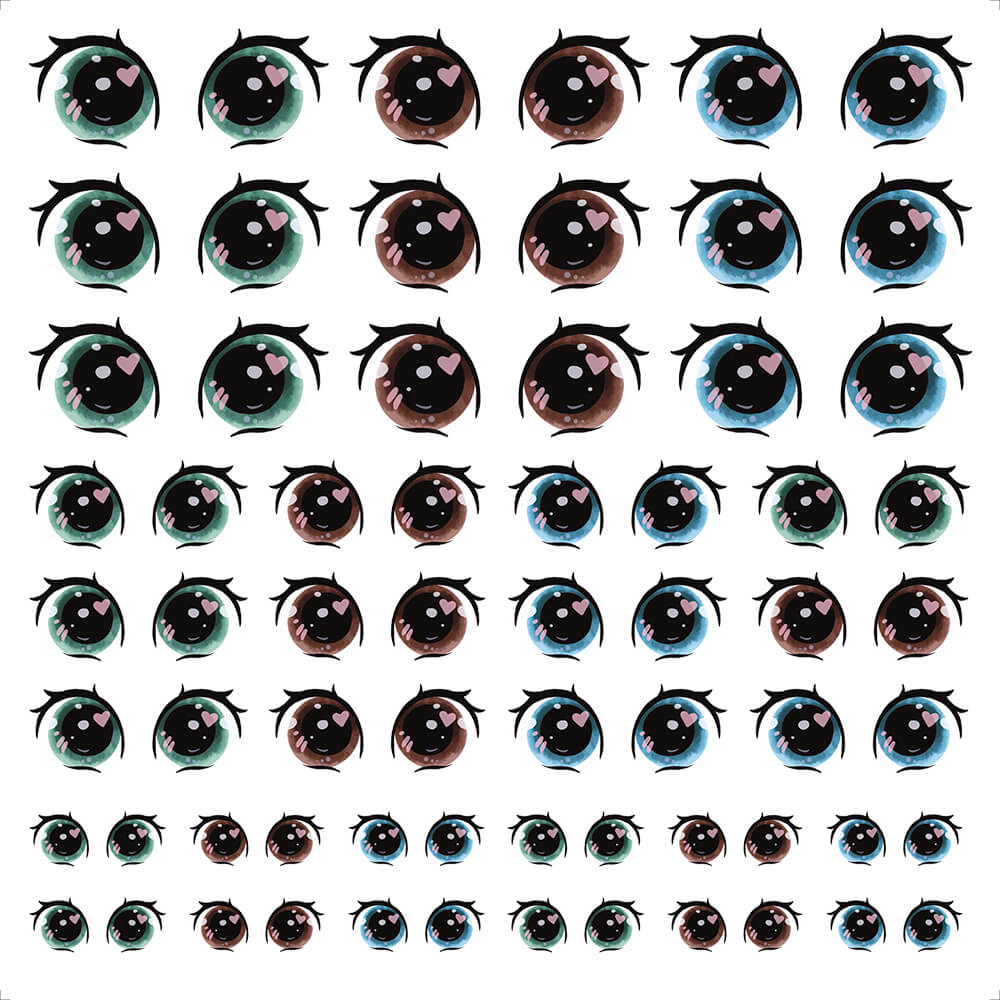 Transfer Têxtil Litoarte 13,5x13,5cm TTQ4-072 Olhos