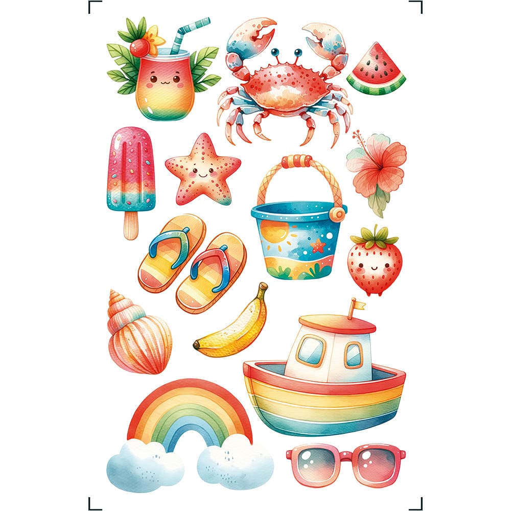 Transfer Litoarte 9,8x15cm TIS-058 Brinquedos da Areia