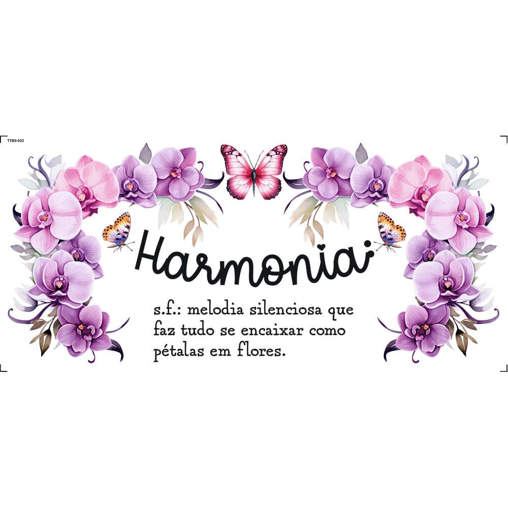 Transfer Têxtil 27,5x12,8cm TTB5-032 Barrado Harmonia